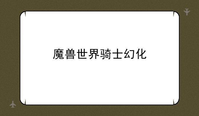 魔兽世界骑士幻化