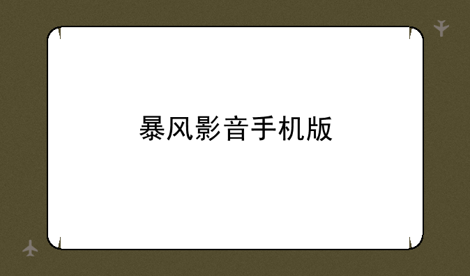 暴风影音手机版