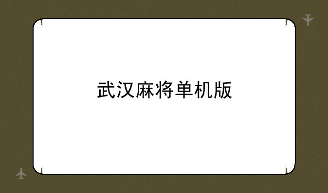 武汉麻将单机版