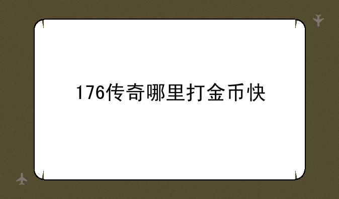 176传奇哪里打金币快