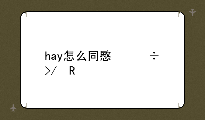 hay怎么同意好友申请