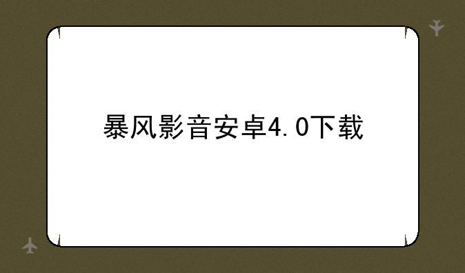 暴风影音安卓4.0下载
