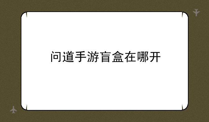 问道手游盲盒在哪开