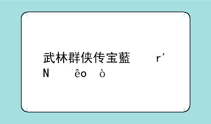 武林群侠传宝藏有哪些？