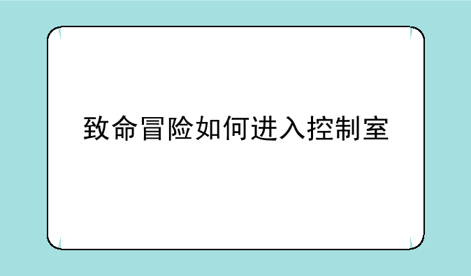 致命冒险如何进入控制室