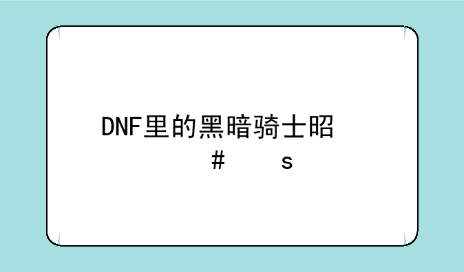 DNF里的黑暗骑士是什么东西