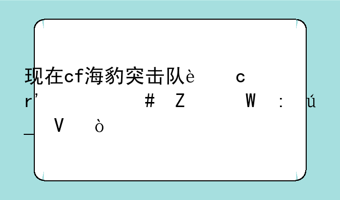 现在cf海豹突击队还有什么方法获得啊？