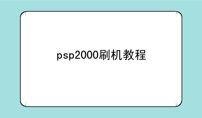 psp2000刷机教程