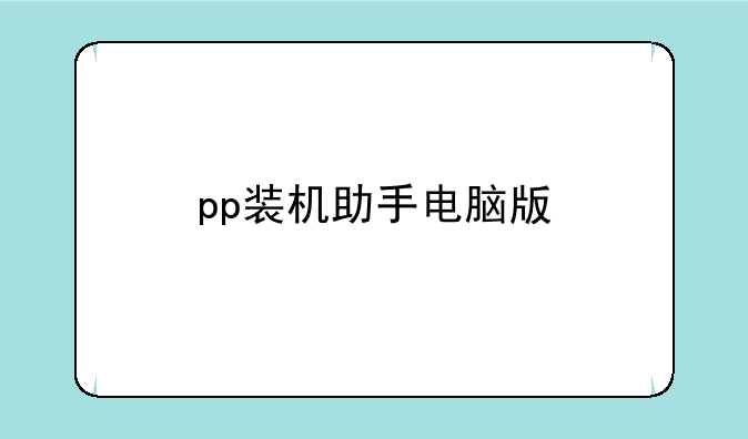 pp装机助手电脑版