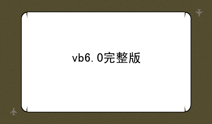 vb6.0完整版