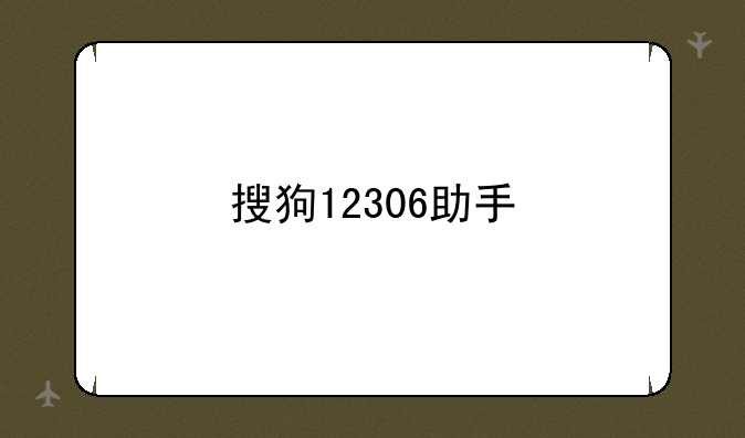 搜狗12306助手